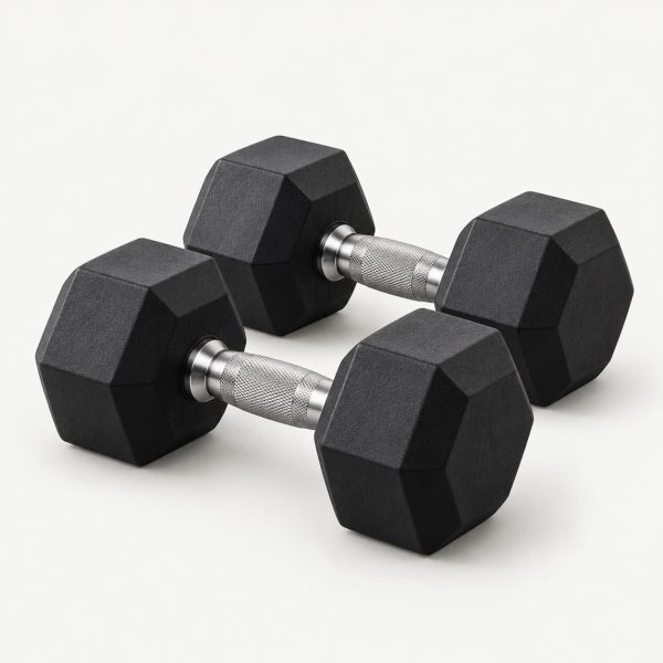 Black hex dumbbells